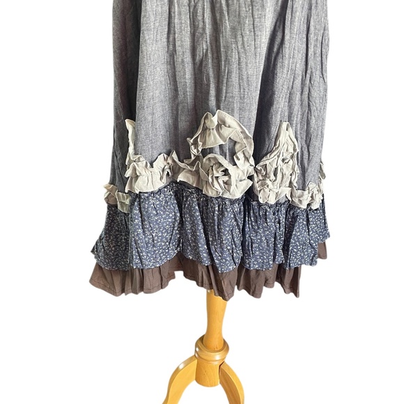 NWT RYU Mod Cloth Layered Tiere Women's Pullover Blue Sleeveless Dress, Large - Picture 6 of 10